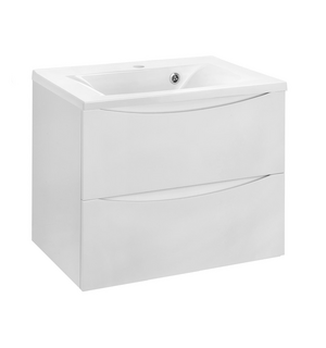 База под раковину Mia 650 подвесная, 2 выкатных ящика soft close, G.White VMC-2MA650GW Vincea