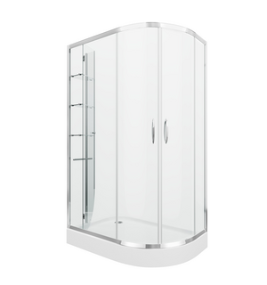 Душ.ограждение GR-9120L Classic 120*80*185 с ПОДДОНОМ двери раздвижные  GROSSMAN