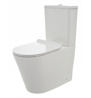 Унитаз напольный Rimless c сиденьем SoftClose, горизонтальный выпуск. 670x360x445мм AQM1001 AQUAme