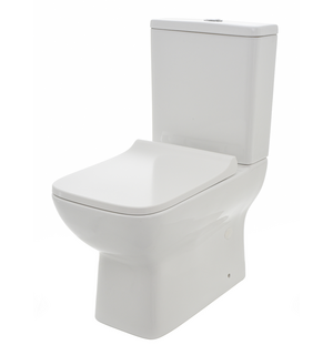 Унитаз напольный Rimless с сиденьем SoftClose, горизонтальный выпуск. 615x350x410мм AQM1004 AQUAme