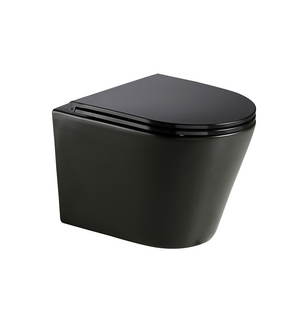 Унитаз подвесной с сиденьем SoftClose, Rimless, скрыт крепеж, черный матовый AQM2001MB AQUAme