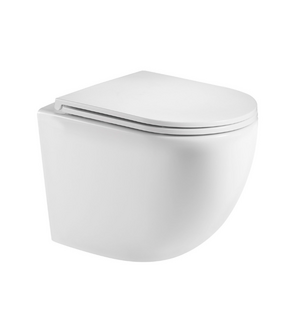 Унитаз подвесной с сиденьем SoftClose, технология смыва Rimless, белый матовый AQM2002MW AQUAme