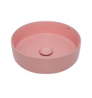 Раковина накладная круглая, цвет розовый матовый. 355x355x120 AQM5012MP AQUAme