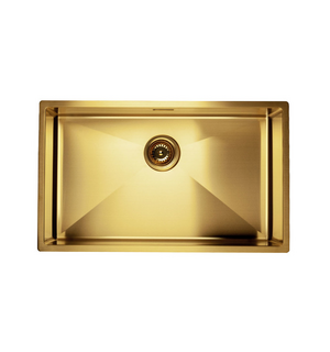 Мойка из нержавеющей стали, матовое золото, 740х440,  Edifice, EDI74B0i77 IDDIS