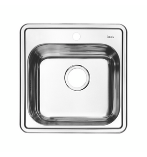 Мойка из нержавеющей стали с выпуском, полированная, 485х485, Strit S, STR48P0i77K IDDIS
