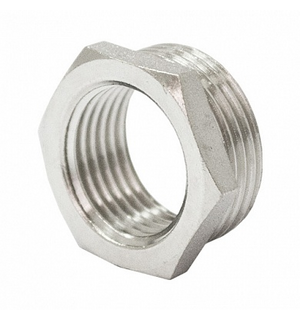 Футорка (переход-футорка) 1/2" х3/8" н-в никелированная 0000003578 STI