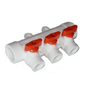Коллектор 32/3*20w с воздухоотводчиком красный ТТ000014893 MeerPlast
