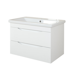 Тумба с раковиной Комо 70/2 ящика подвесная Минор Aqualine