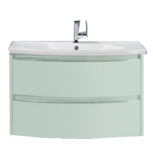Тумба под раковину подвесная с двумя ящиками со скрытыми ручками PROSPERO Menta Opaco BelBagno