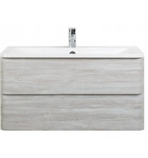 Тумба под раковину подвесная с двумя ящиками ALBANO-CER Rovere Vintage Bianco 470x444x500 BelBagno