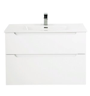 Тумба под раковину подвесная с двумя выкатными ящиками ETNA H-60 Bianco Lucido 800x455x600 BelBagno