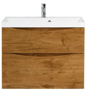 Тумба под раковину подвесная с двумя выкатными ящиками MARINO-H60 Rovere Nature 800x450x600 BelBagno