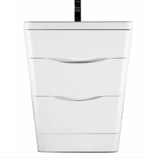 Тумба под раковину напольная с двумя ящиками PIRAMIDE Bianco Frassinato 650x520x800 BelBagno