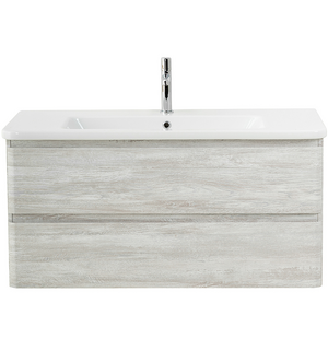 Тумба под раковину подвесная с двумя ящиками ALBANO-CER Rovere Vintage Bianco 1020x444x500 BelBagno