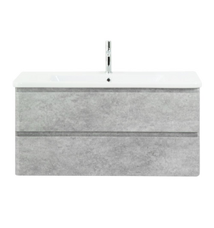 Тумба под раковину подвесная с двумя ящиками ALBANO-CER Cemento Verona Grigio 1020x444x500 BelBagno