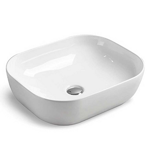 Раковина накладная керамическая 500х400х140 белая VBS-101 Vincea