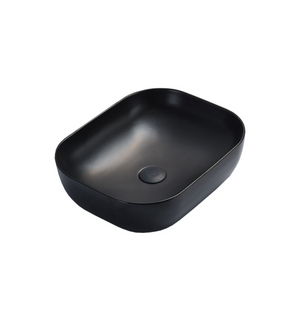Раковина накладная керамическая 500х400х140 черная матовая VBS-101MB Vincea