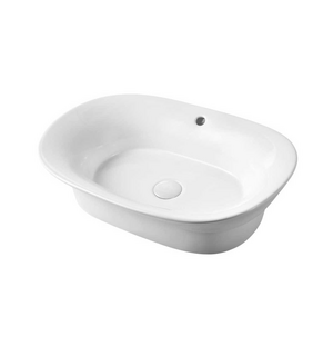 Раковина накладная керамическая 510х395х150 белая, VBS-205 Vincea