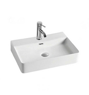 Раковина накладная керамическая 600х420х130 белая VBS-303 Vincea