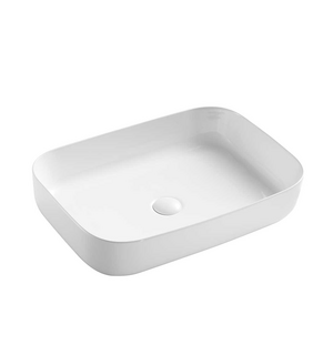 Раковина накладная керамическая 600х420х140 белая VBS-304 Vincea