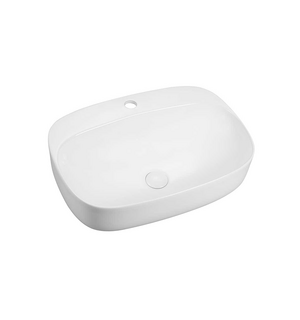 Раковина накладная керамическая 595х420х155 белая VBS-306 Vincea