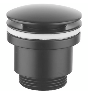 Донный клапан универсальный Click/Clack 1 ¼, черный LM8500BL Lemark