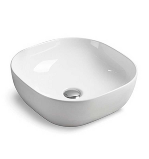 Раковина накладная керамическая 420х420х140 белая VBS-103 Vincea
