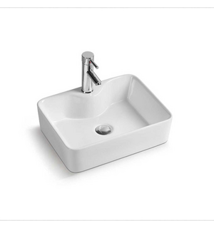 Раковина накладная керамическая 475х365х130 белая VBS-127 Vincea