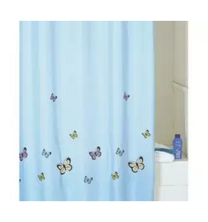 Штора для ванной комнаты IDDIS Blue Butterfly SCID031P