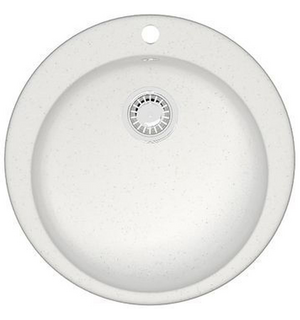 Кухонная мойка Vital 507x507x200 Белый лед сифон + герметик CS00078343 Azario