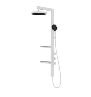 Душевая система Inspire с изливом, 30см верх душ, белый VSFS-3I11W Vincea