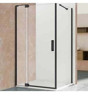 Душевой уголок Extra 80/90х90, черный, стекло прозрачное VSR-1E809090CLB Vincea