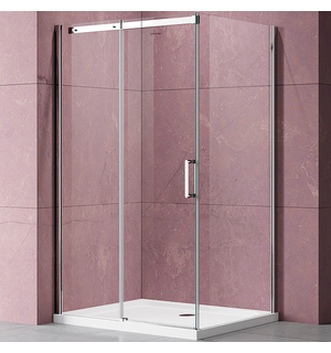 Душевой уголок Dice 140х80, хром, стекло прозрачное VSR-4D8014CL Vincea