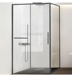 Душевой уголок Slim Soft 140х90, вороненая сталь, стекло прозрачное VSR-1SS9014CLGM Vincea