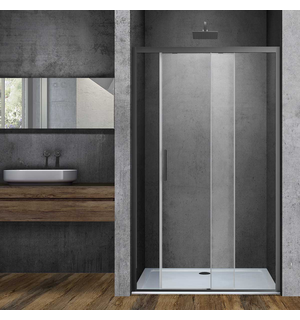 Душевая дверь Soft 120, вороненая сталь, стекло прозрачное VDS-3SO120CLGM Vincea