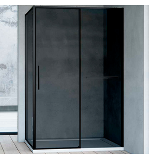 Душевой уголок Slim Soft 120х90, черный, стекло тонированное VSR-1SS9012CGB Vincea