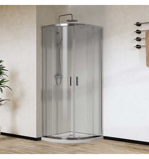 Душевой уголок City 80х80, хром, стекло прозрачное VSQ-5CT80CL Vincea