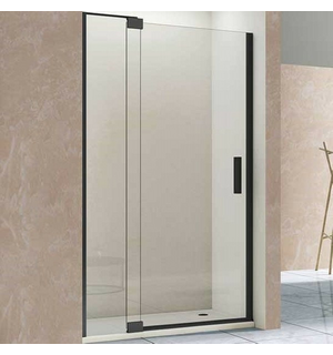 Душевая дверь Extra 80/90, черный, стекло прозрачное VDP-1E8090CLB Vincea