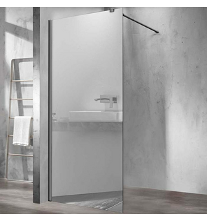 Душевая перегородка Walk-In 80х200, вороненая сталь, стекло зеркальное VSW-1H80MRGM Vincea