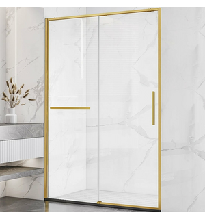Душевая дверь Slim Soft 120, брашированное золото, стекло прозрачное VDS-1SS120CLG Vincea