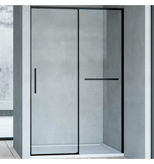 Душевая дверь Slim Soft 150, черный, стекло прозрачное VDS-1SS150CLB Vincea