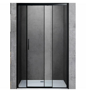 Душевая дверь Soft 110, черный, стекло прозрачное VDS-3SO110CLB Vincea