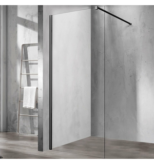 Душевая перегородка Walk-In 60х200, черный, стекло прозрачное VSW-1H60CLB Vincea