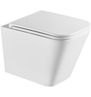 Унитаз подвесной Florex безободковый с сиденьем микролифт, смыв Тонадо 3.0 , белый глянец Lemark