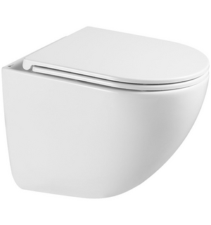 Унитаз подвесной Glazer, безободковый с сиденьем микролифт, смыв Торнадо 3.0, белый глянец Lemark