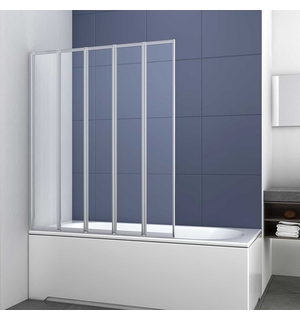 Душевая шторка на ванну 120х140, хром, стекло прозрачное VSB-32120CL Vincea