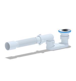 Сифон для душевого поддона E015 плоский 1 1/2"*40 с гибк.трубой 40х50 АниПласт