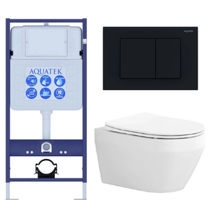 Унитаз с инсталляцией SET  4в1 ЛЕЯ-012 AQUATEK