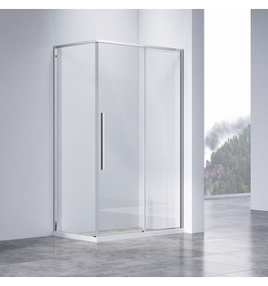 Душевой уголок Slim-N 110х80, хром, стекло прозрачное VSR-4SN8011CL Vincea