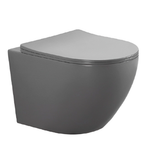 Унитаз подвесной безободковый Европа с сиденьем микролифт AQ1901-MG Aquatek